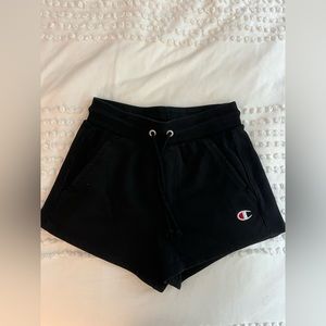 Gently Worn Black Cloth Champion Shorts Size S